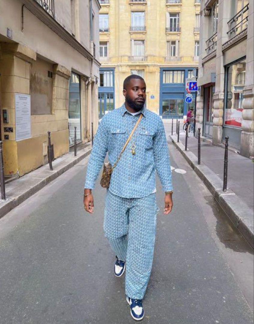 Supreme Monogram Denim Shirt Ｍ