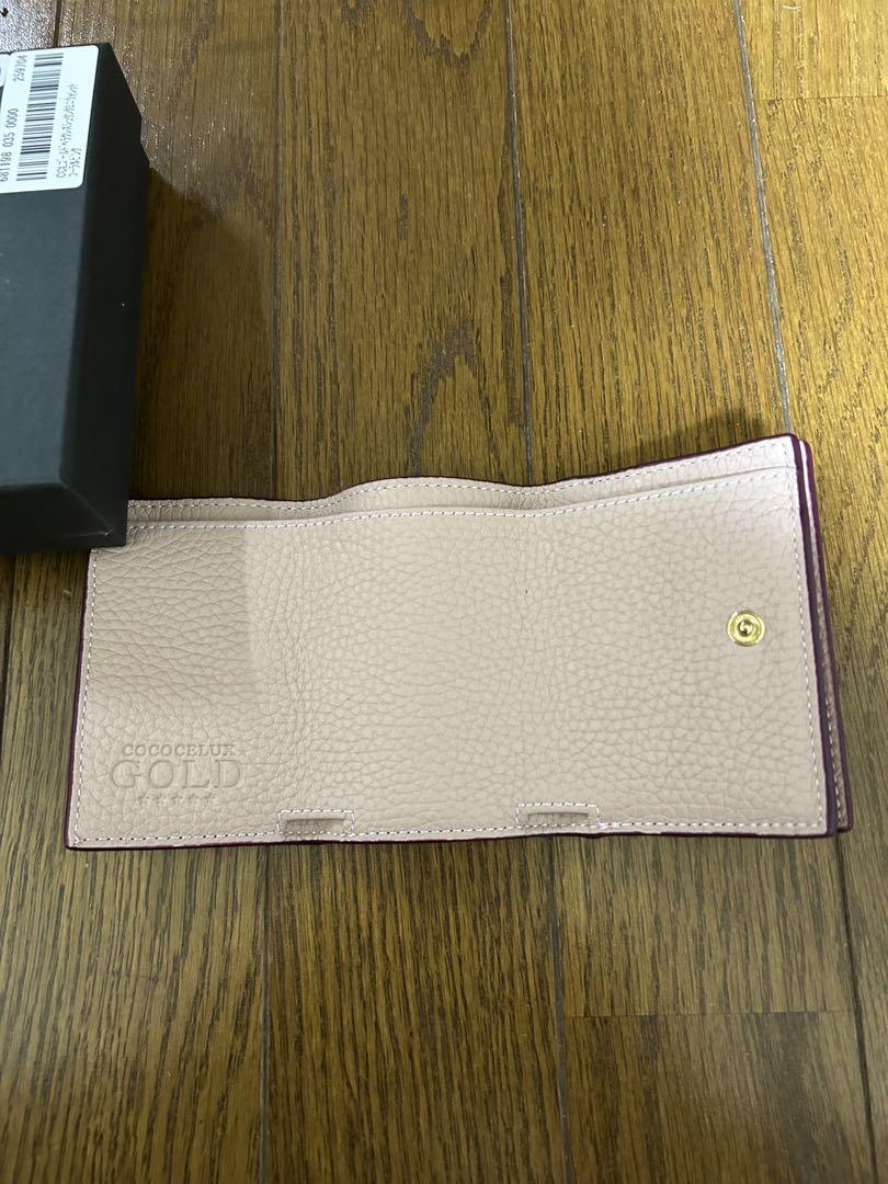 新品 通販ファッション - 未使用COCOCELUX GOLD ピンク 三つ折り財布