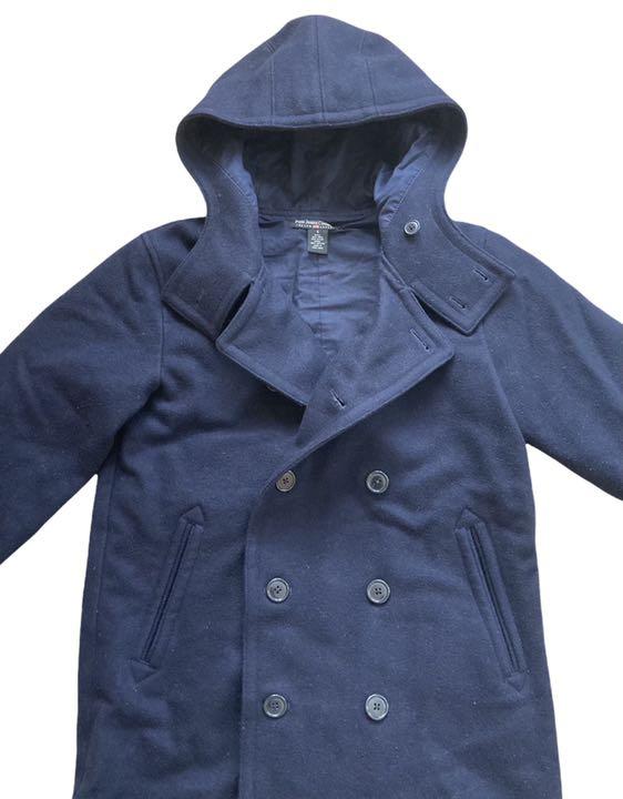 2022人気No.1の JEANS POLO Pコート ネイビー ステンシル ピーコート L - ピーコート