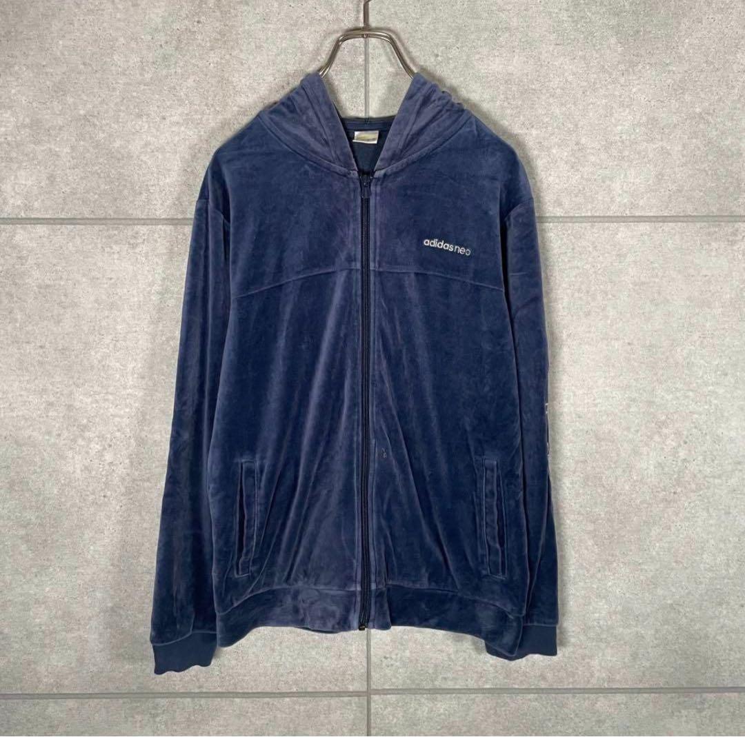 adidas ベロア ネイビー ジャージ XL 90s adidas ベロア ジャージ ATP 名作 激レア 別珍 古着 XL