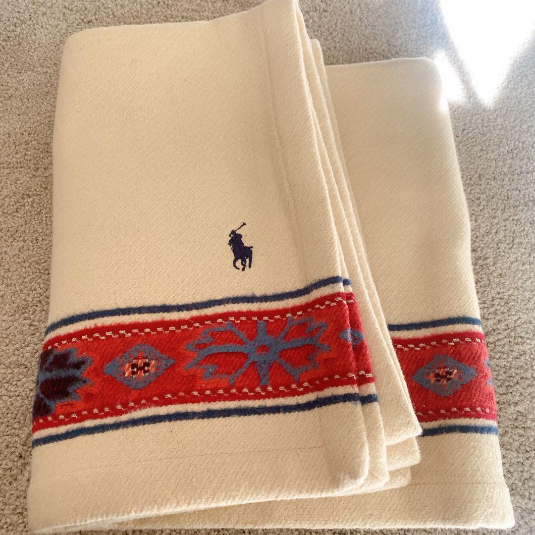 新品★ラルフローレン　ブランケット毛布 POLO RALPH LAUREN ラルフローレン コットンハーフサイズ