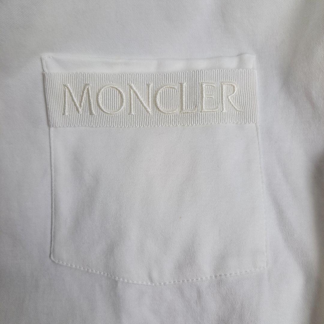 【レアデザイン】モンクレール 刺繍ロゴ ポケット ドローコードギャザー Tシャツ