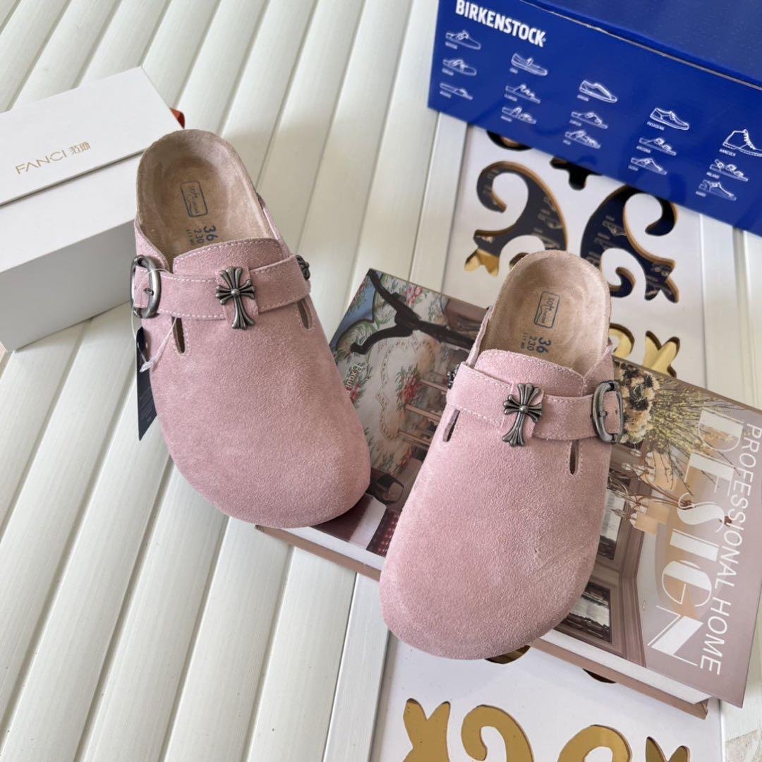 BIRKENSTOCK 24 ピンク　ボア　サンダル　　レディース　スエード BIRKENSTOCK ピンク サボサンダル 36 23cm - メルカリ