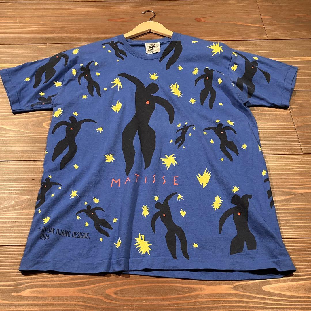 CANADA製　マティス　matisse アート　tシャツ XL 総柄　jazz