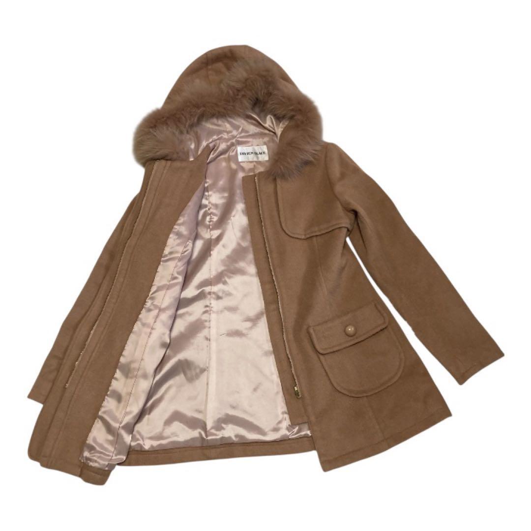 ペイトンプレイス リアルフォックスファー ウール Aラインコート 2way ペイトンプレイス リアルフォックスファー ウール Aラインコート 2way