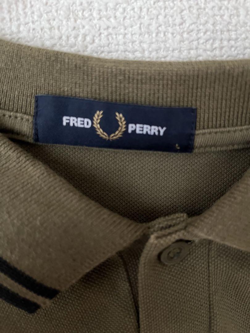 FRED PERRY カーキー長袖ポロシャツ