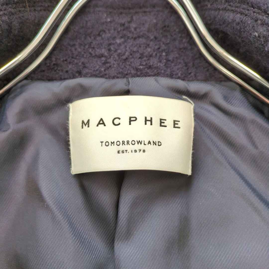 美品⭐︎MACPHEE　シープパイル　ショートPコート　2023AW　紺　36