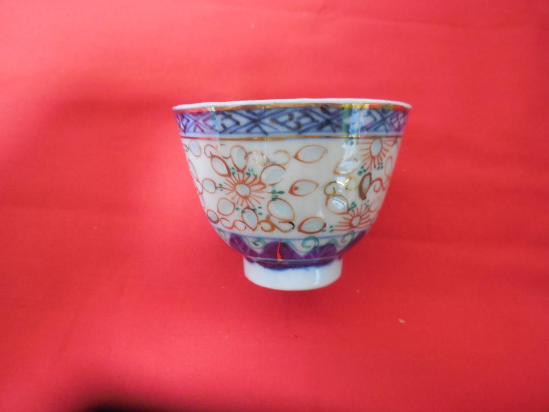 中国　ホタル茶器　番来茶揃　志野菊画