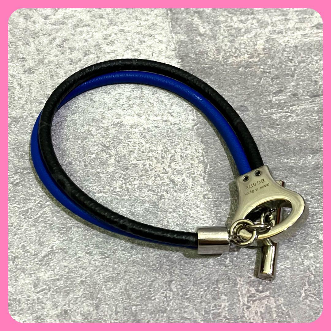 【箱付き】 ルイヴィトン ブレスレット モノグラム エクリプス 青系