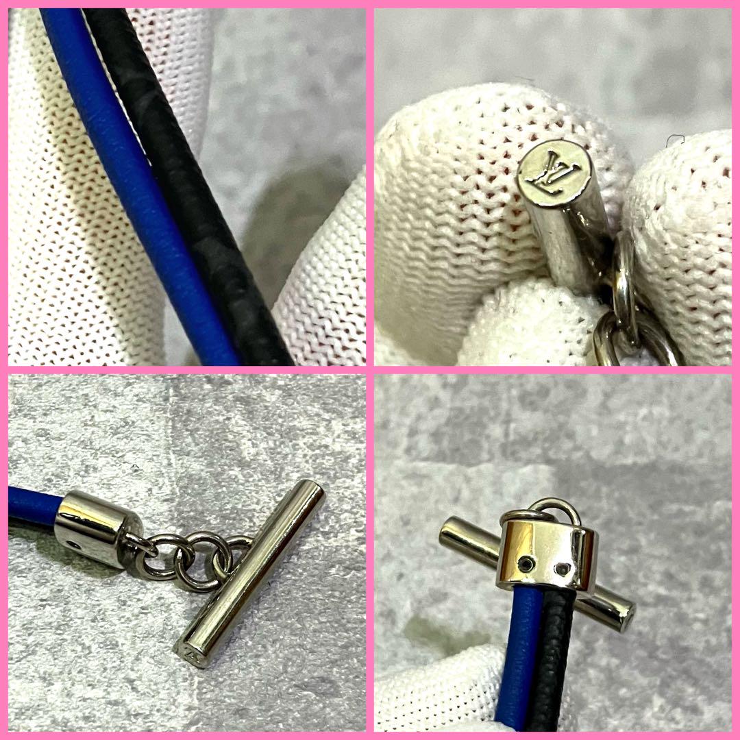 【箱付き】 ルイヴィトン ブレスレット モノグラム エクリプス 青系