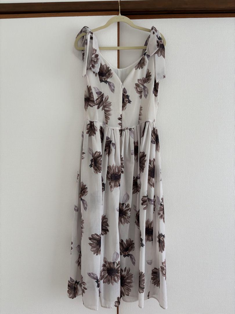 【ytp2000】Sunflower-Printed Midi Dress