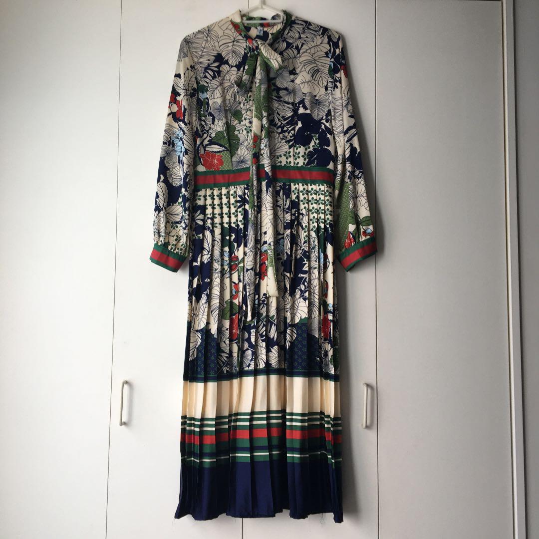 ファッション通販 Nishang Huangjuin 花柄レトロプリーツ フラワーワンピース ロングワンピース Esehotel Lt ファッション通販 Nishang Huangjuin 花柄レトロプリーツ フラワーワンピース ロングワンピース Esehotel Lt