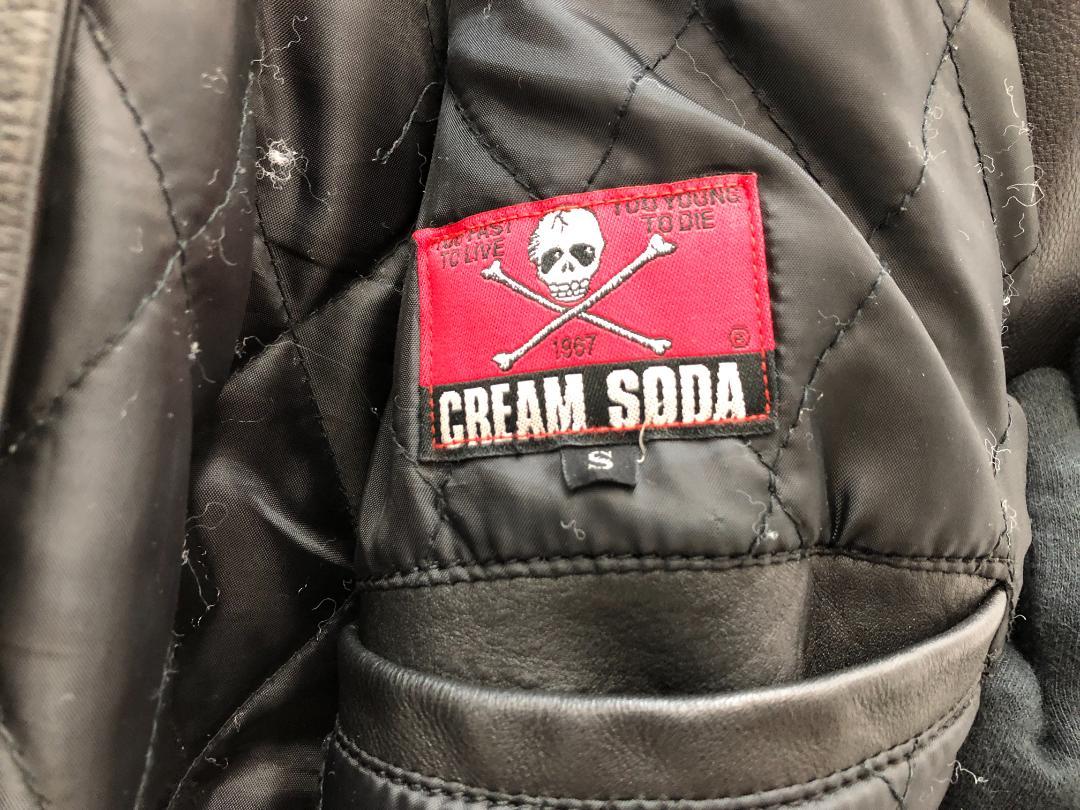 新作定番 2039.CREAM SODA レザーダブルライダースジャケット 40周年 SYzeM-m89004160492 特価好評