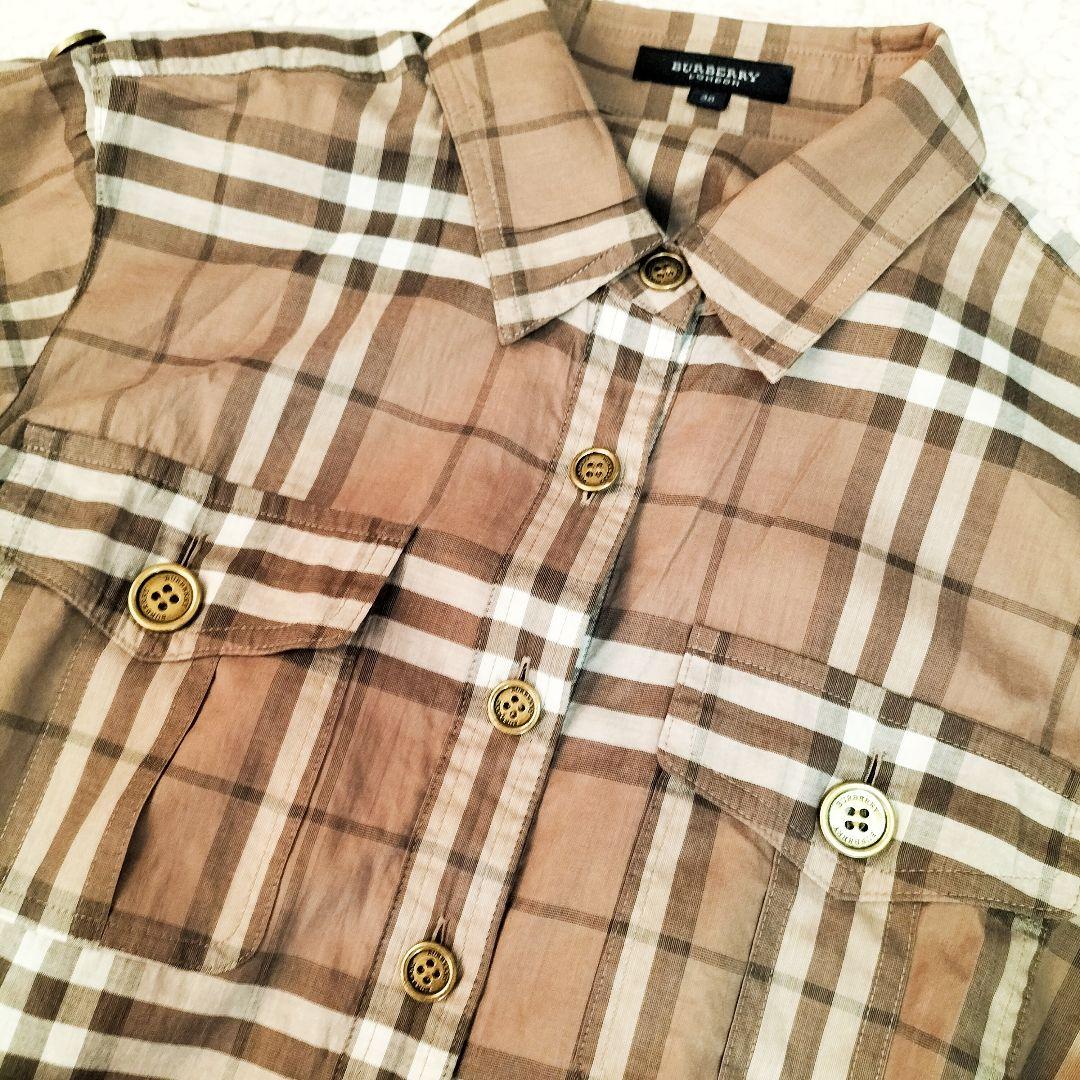 BURBERRY LONDON ノバチェック シャツワンピース ベルト付き 38