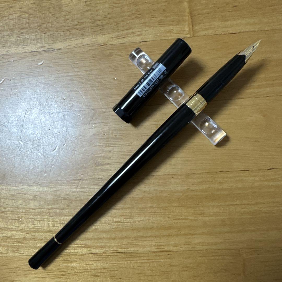 新品 廃盤 PILOT パイロット デスクペン DP-500 EF 14k 黒