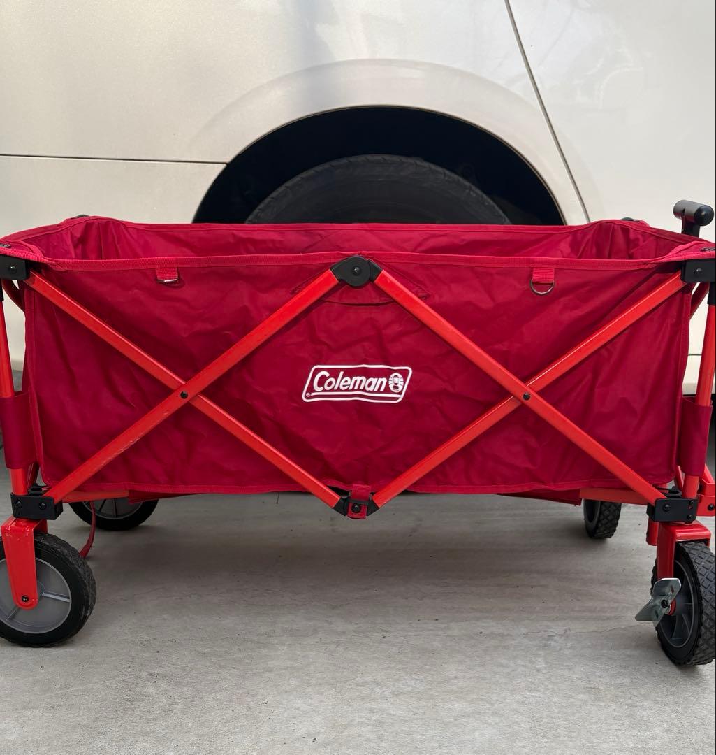 Coleman 赤 キャリーワゴン キャリーカート コールマン アウトドア