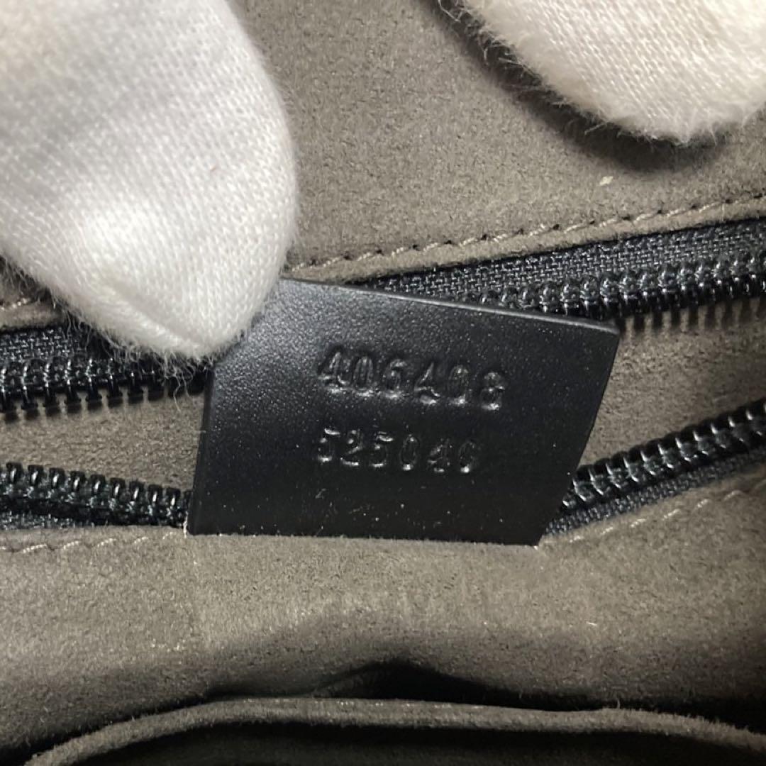 GUCCI グッチ シマレザー 黒 ショルダーバッグ