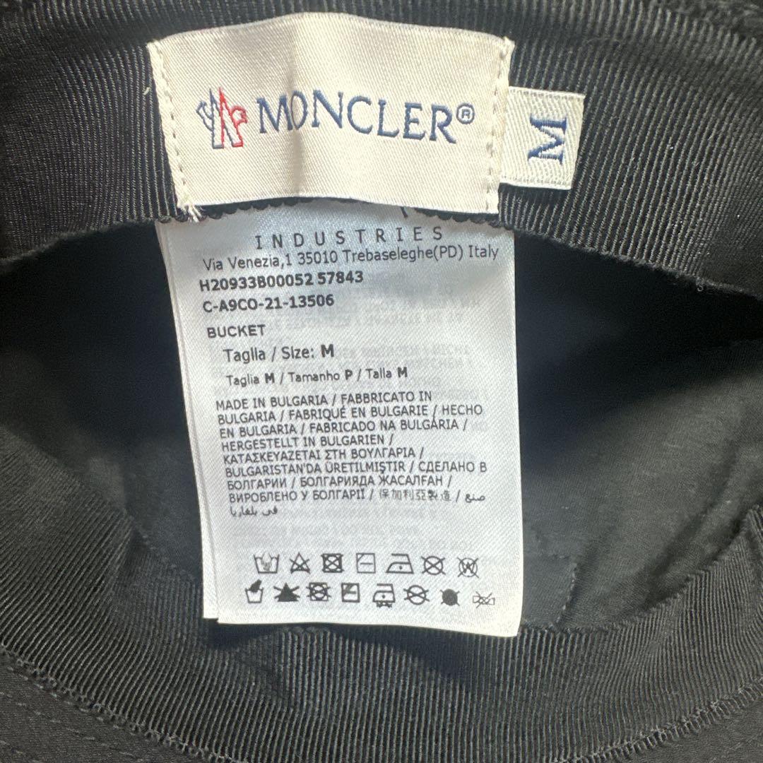 MONCLER ブラック バケットハット M