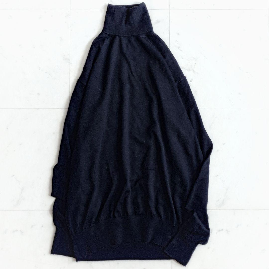 高級✨マディソンブルー カシミヤシルク タートルネック ニット ブラック 高級✨マディソンブルー カシミヤシルク タートルネック ニット ブラック