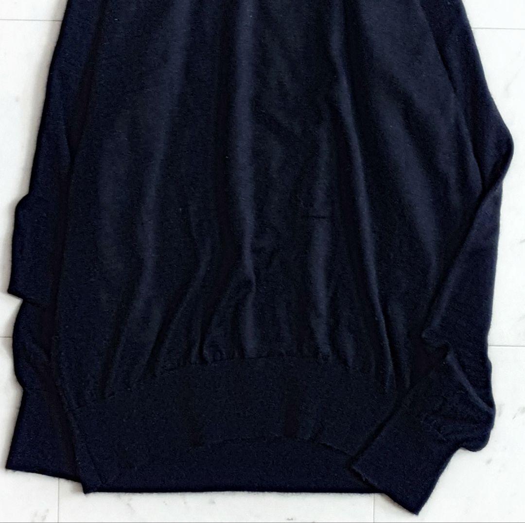 高級✨マディソンブルー カシミヤシルク タートルネック ニット ブラック 高級✨マディソンブルー カシミヤシルク タートルネック ニット ブラック