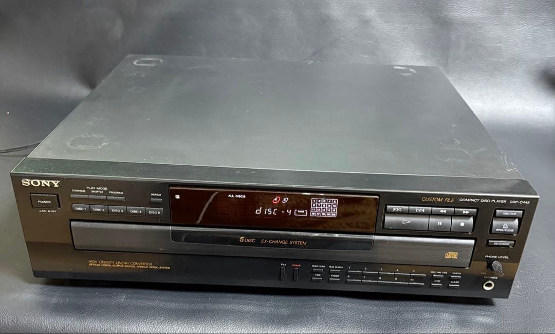 SONY CDP-C445 回転式5連装CDプレーヤー【美品・リモコン付】 SONY CDP-C445 回転式5連装CDプレーヤー【美品・リモコン付】