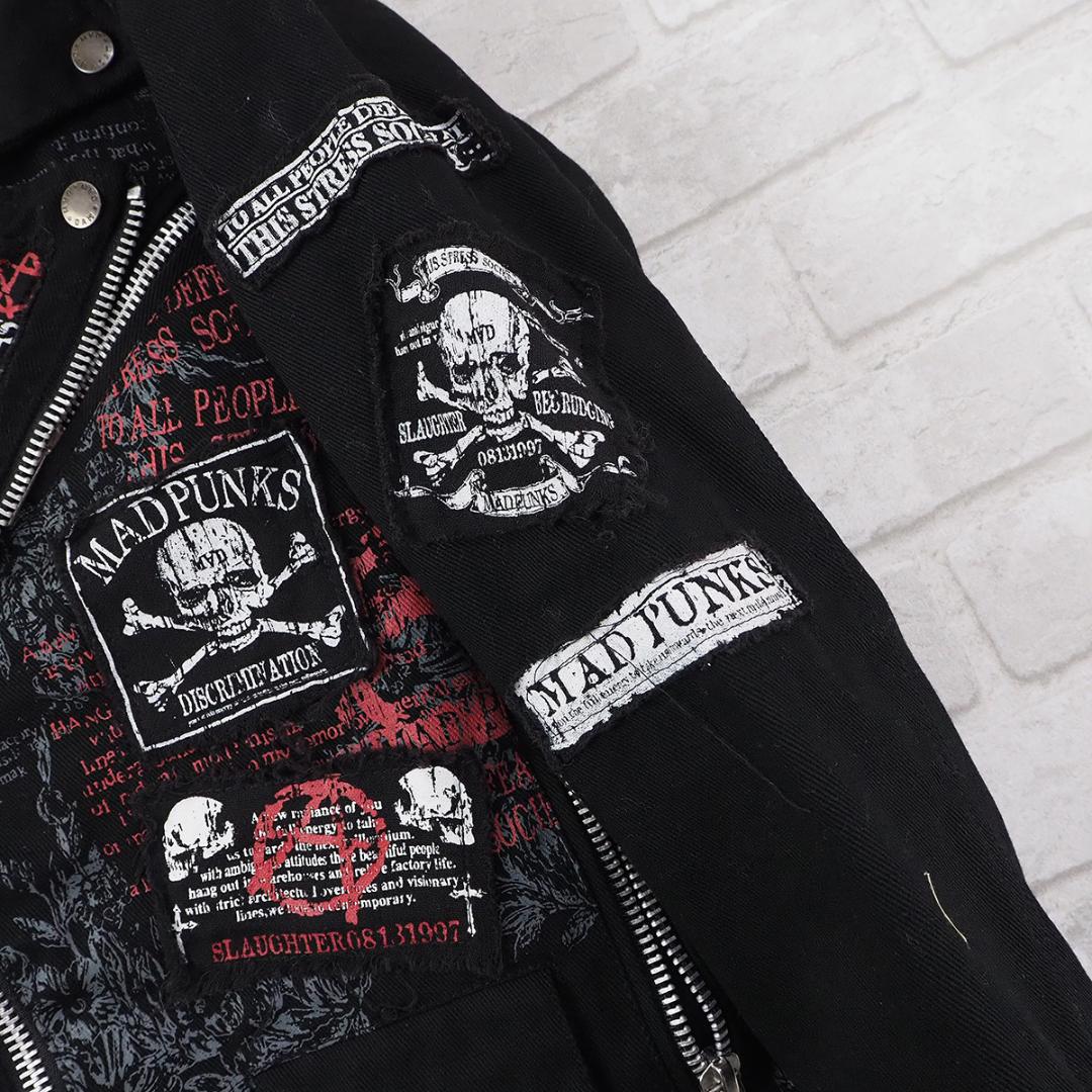 mad punks レオパード総柄 ダブルライダースジャケット Mサイズ mad punks レオパード総柄 ダブルライダースジャケット Mサイズ