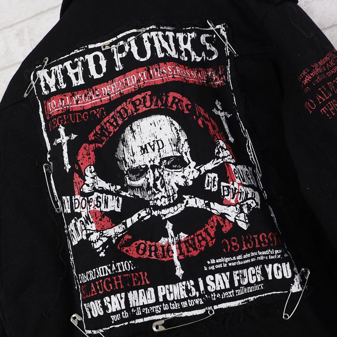 美品【mad punks girl】レオパード総柄/ダブルライダース