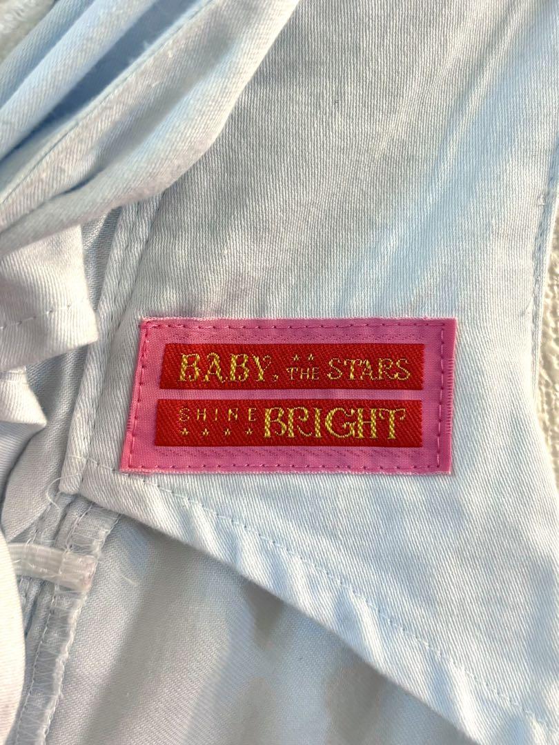 BABY レースフリルジャンパースカートJSK　サックス