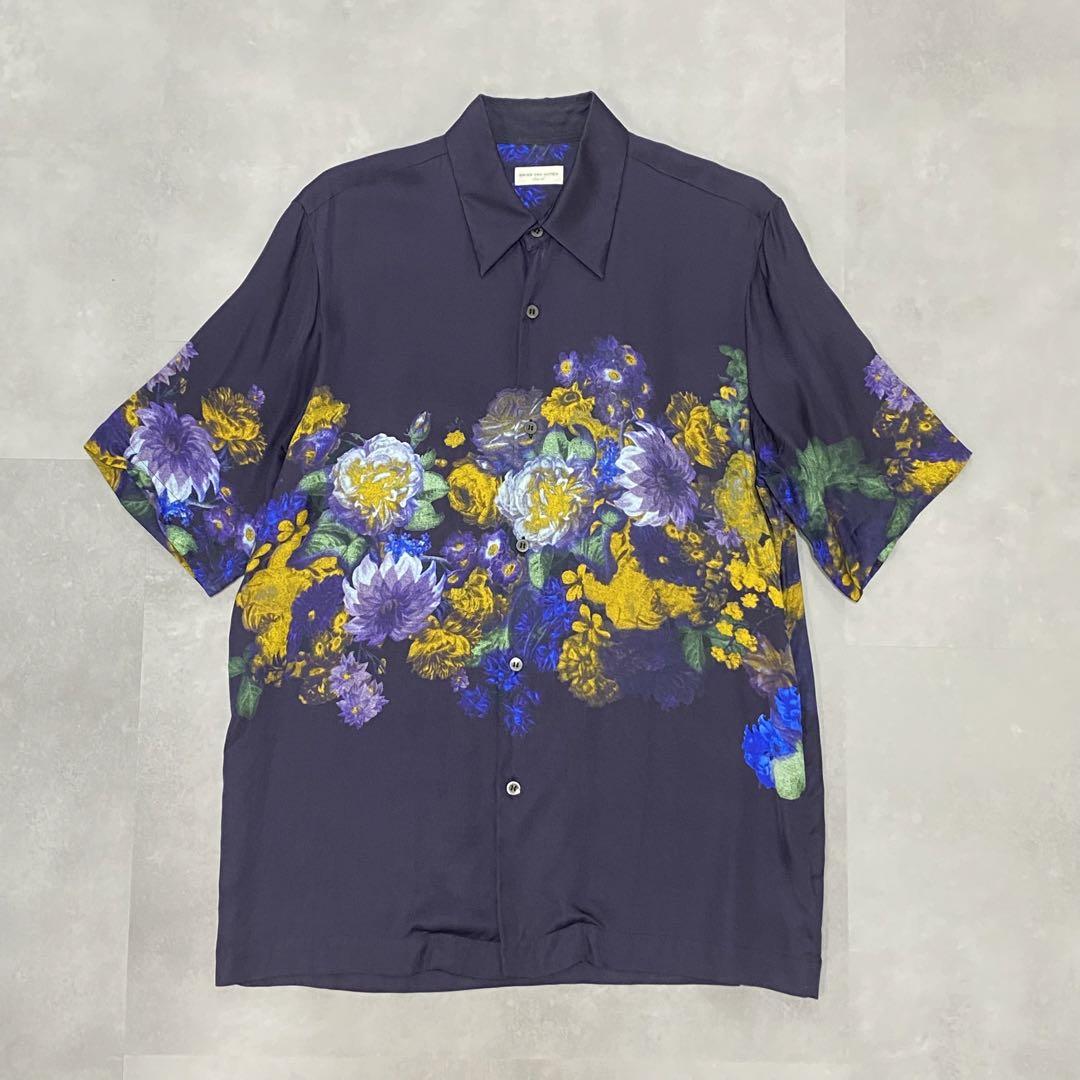 Dries Van Noten フラワープリント シャツドレス エクリュ Dries van noten フラワープリント シャツ 46(Dries Van Noten