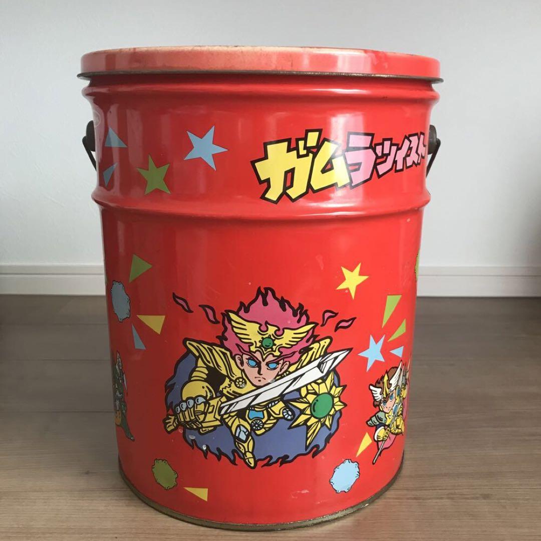 ビックリマン ペール缶 バケツ ブリキ缶 クッション付き スツール ペール缶 メーカー 昭和レトロ ビックリマン ペール缶 バケツ