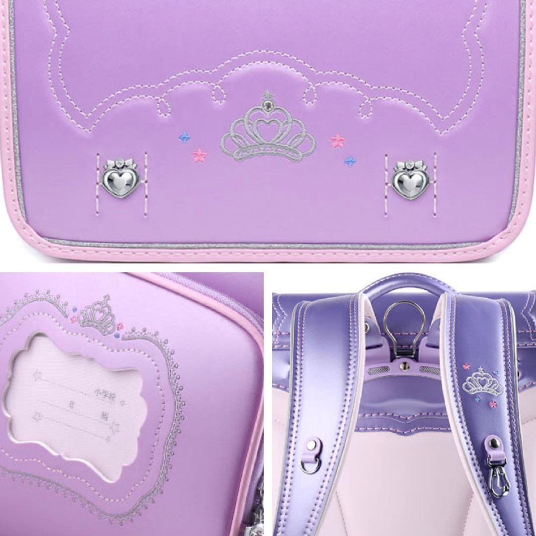 NEW低価 ランドセル 6年保証 おまけ付き ティアラ&刺繍 女の子 シャンパンゴールド qk4SG-m89021633859 人気大特価