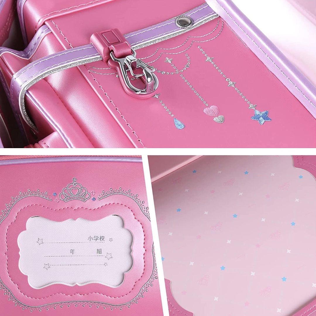 NEW低価 ランドセル 6年保証 おまけ付き ティアラ&刺繍 女の子 シャンパンゴールド qk4SG-m89021633859 人気大特価
