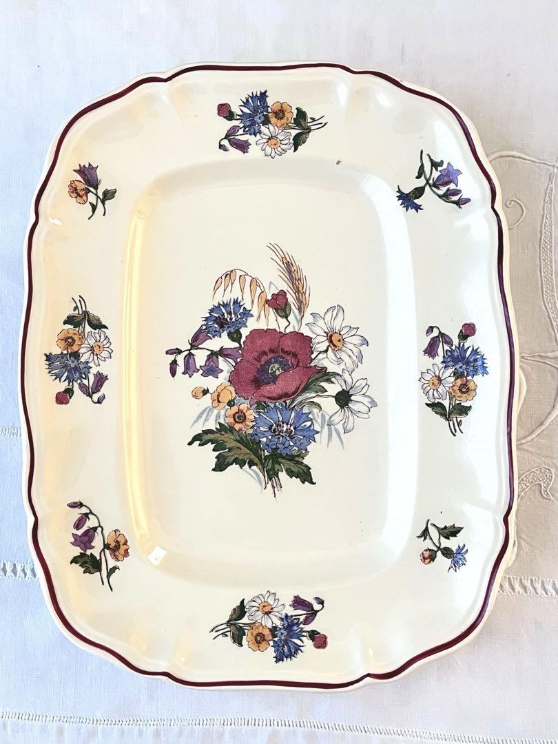 【美品】SARREGUEMINES Agreste 大きなレクタングル 3239