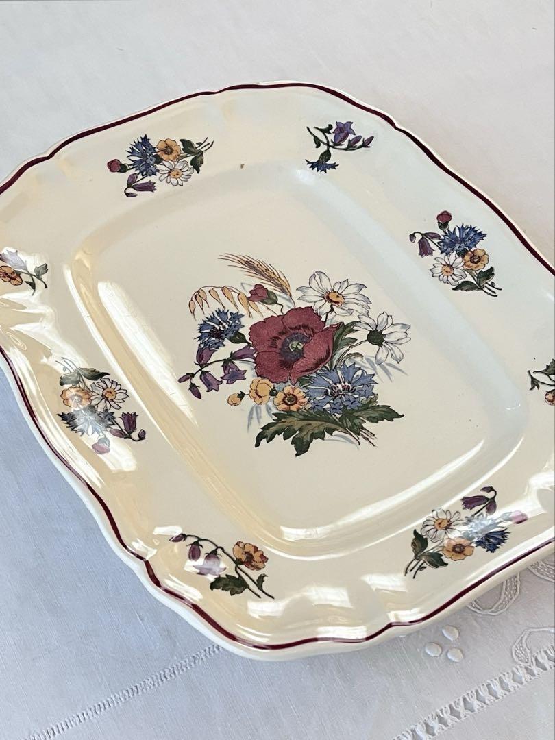 【美品】SARREGUEMINES Agreste 大きなレクタングル 3239