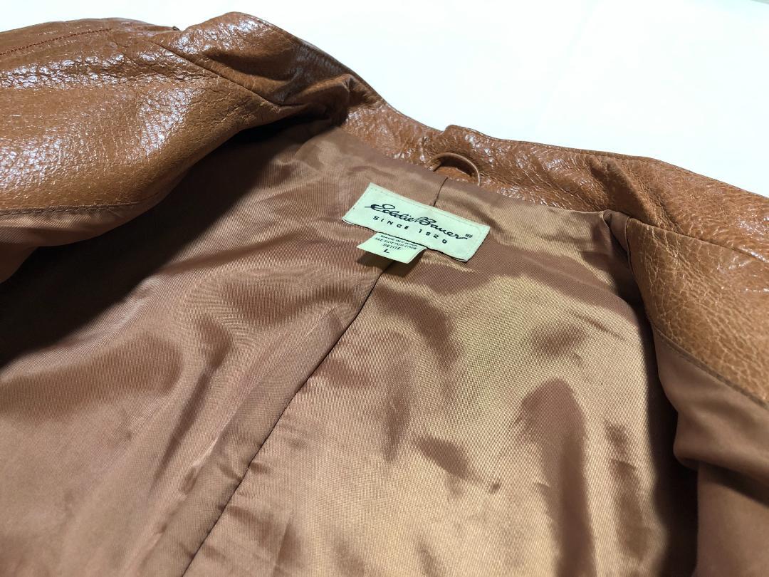 Eddie Bauer エディーバウアー 豚革ジャケット ピグスキン ブラウン