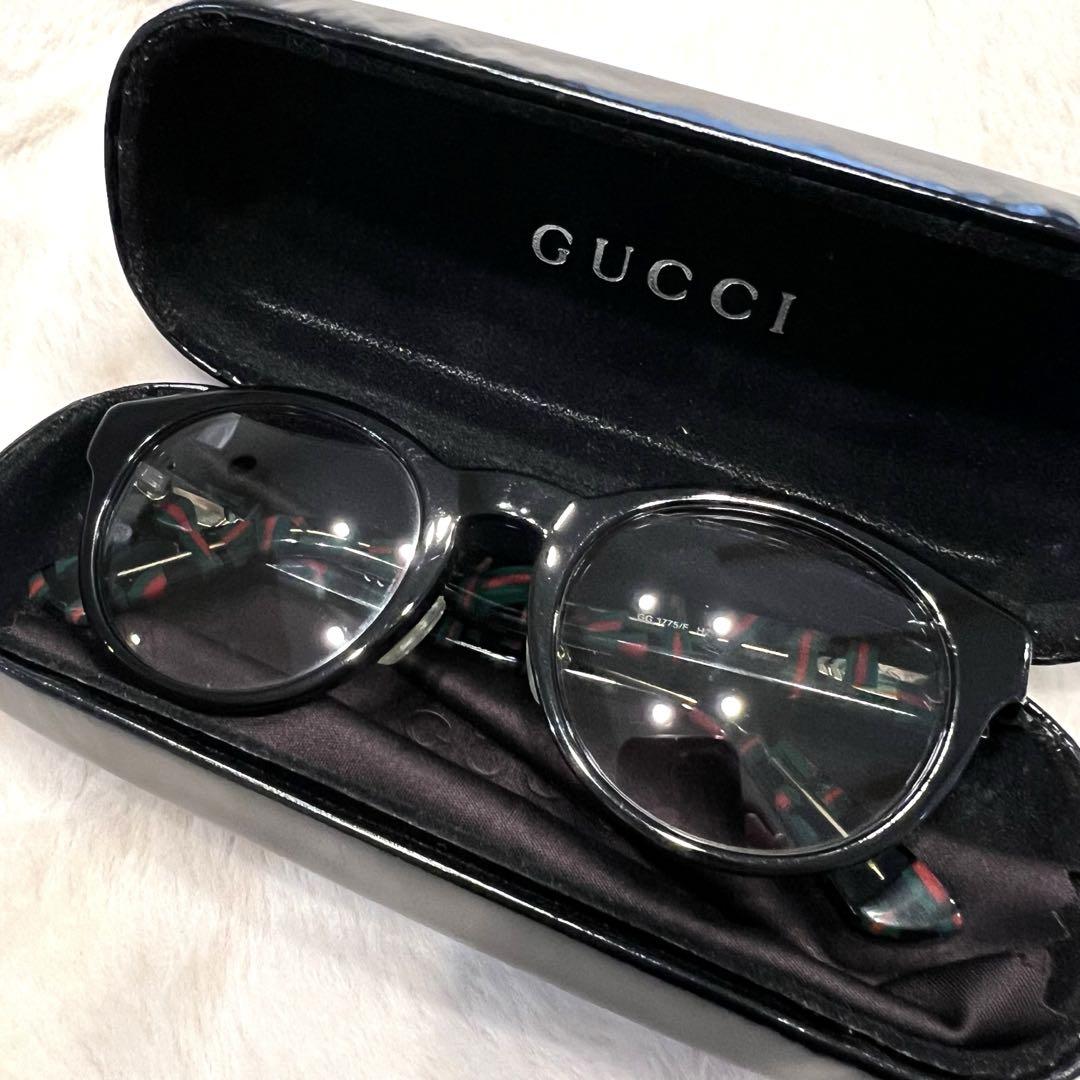 男性に人気！ サングラス グッチ GUCCI ケース有✨ ブラック 男女兼用 サイドロゴ 小物