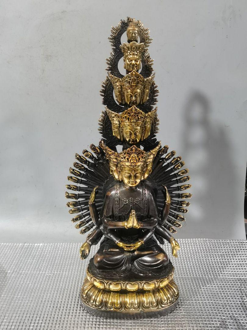 仏教美術 千手観音 菩薩 仏像 縁起物 招福 財運 金運美術品 画像1