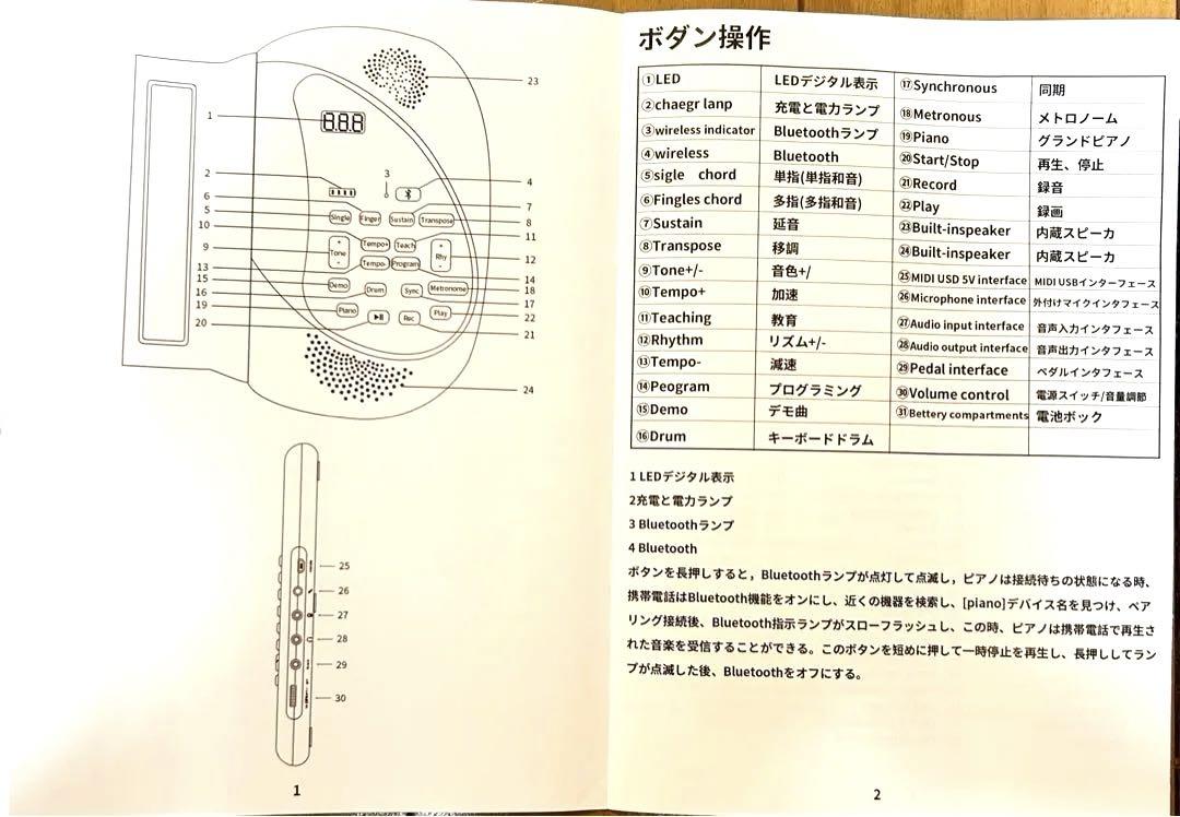 【美品】ハンドロールピアノ　ロールアップピアノ　88鍵盤　中古品