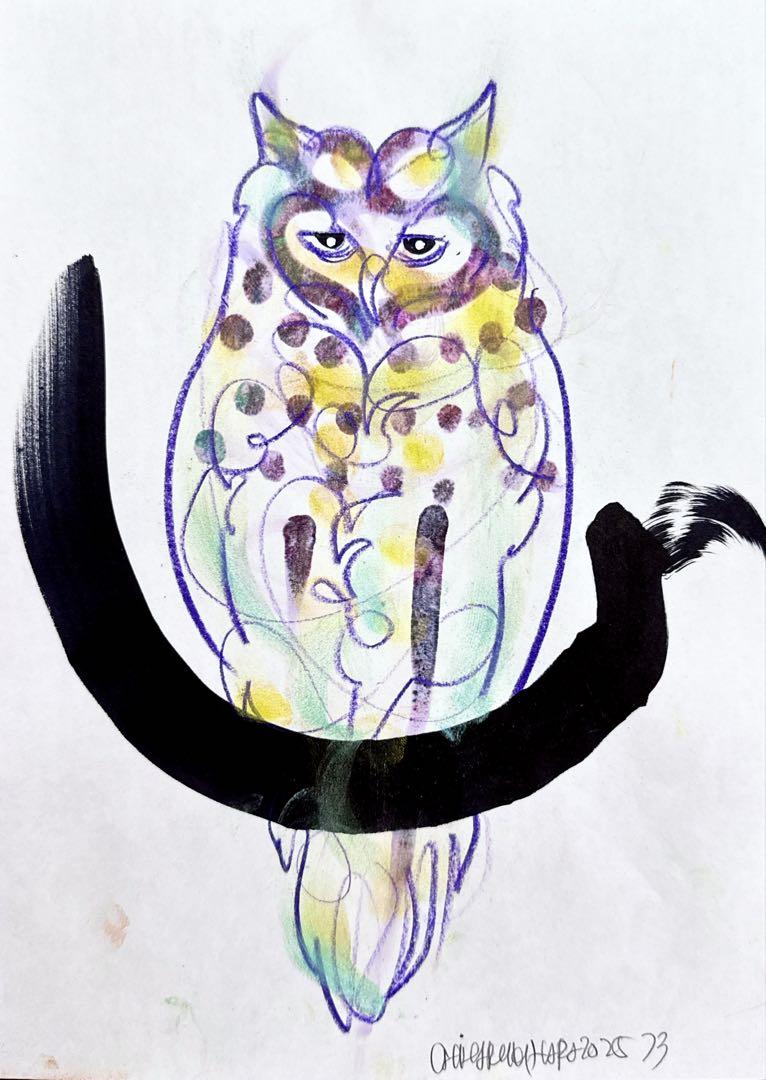 新入荷 木原千春5分間ドローイング/owlエスキース メルカリ - 9 絵画