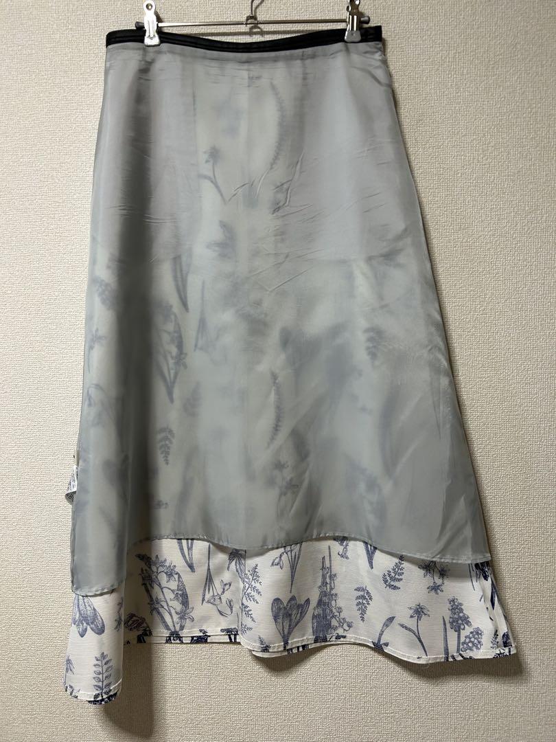 IENA ジュイプリントグログランスカート　ブルー　40 IENA（イエナ）の「ジュイプリントグログランスカート