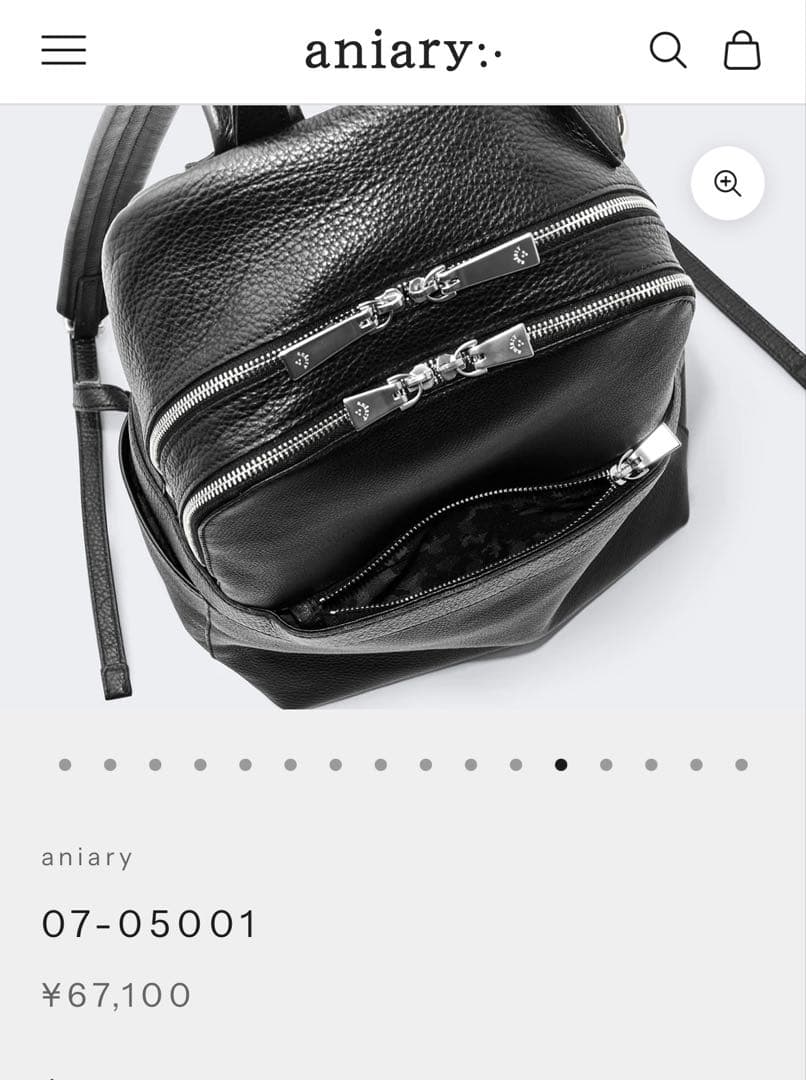 aniary レザー ブラック リュック MEDICALDB_JP