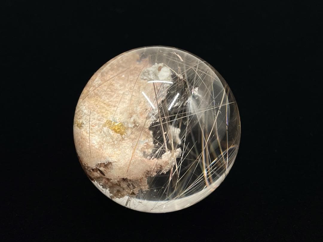 【美品】 丸玉（レインボーガーデンルチルクォーツ） 【4069760348】(41550円)