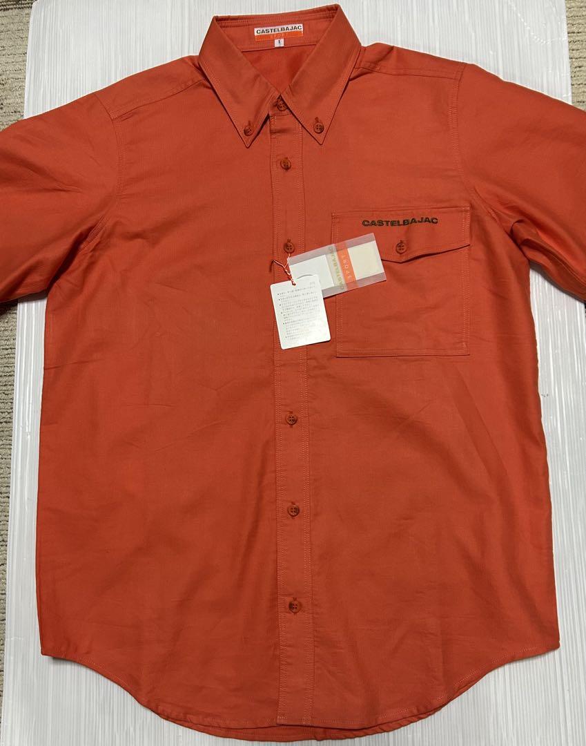新品CASTELBAJAC SPORT 半袖ボタンダウンシャツ　オレンジサイズ1