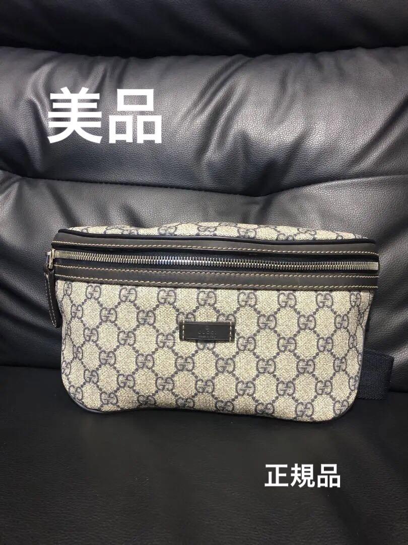 GUCCI GGパターン ボディバッグ ベージュ・ネイビー バッグ GUCCI GGパターン ボディバッグ ベージュ・ネイビー バッグ