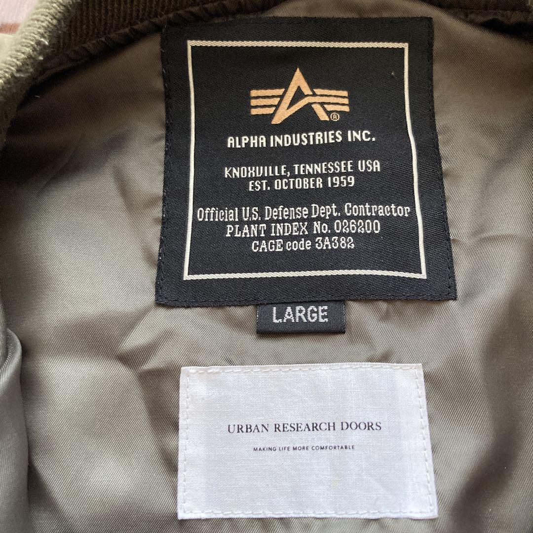ALPHA INDUSTRIES MA-1ジャケット Lサイズ オリーブグリーン
