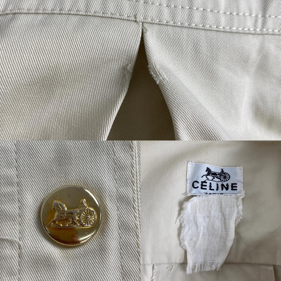 セリーヌ　トレンチコート　CELINE　ヴィンテージ　金ボタン　ベージュ
