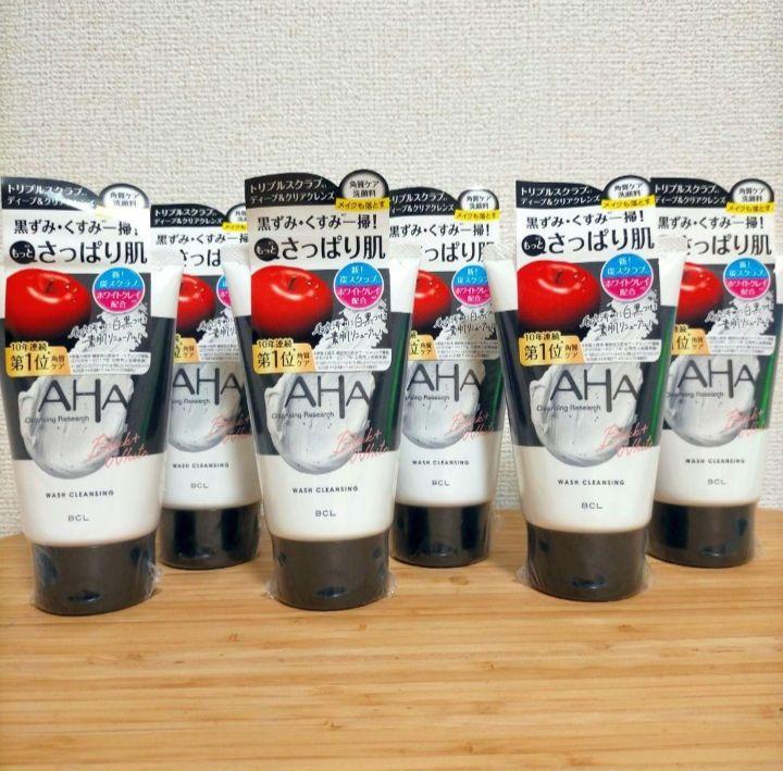 AHA クレンジングリサーチ ウォッシュクレンジング ブラック+ホワイト×6