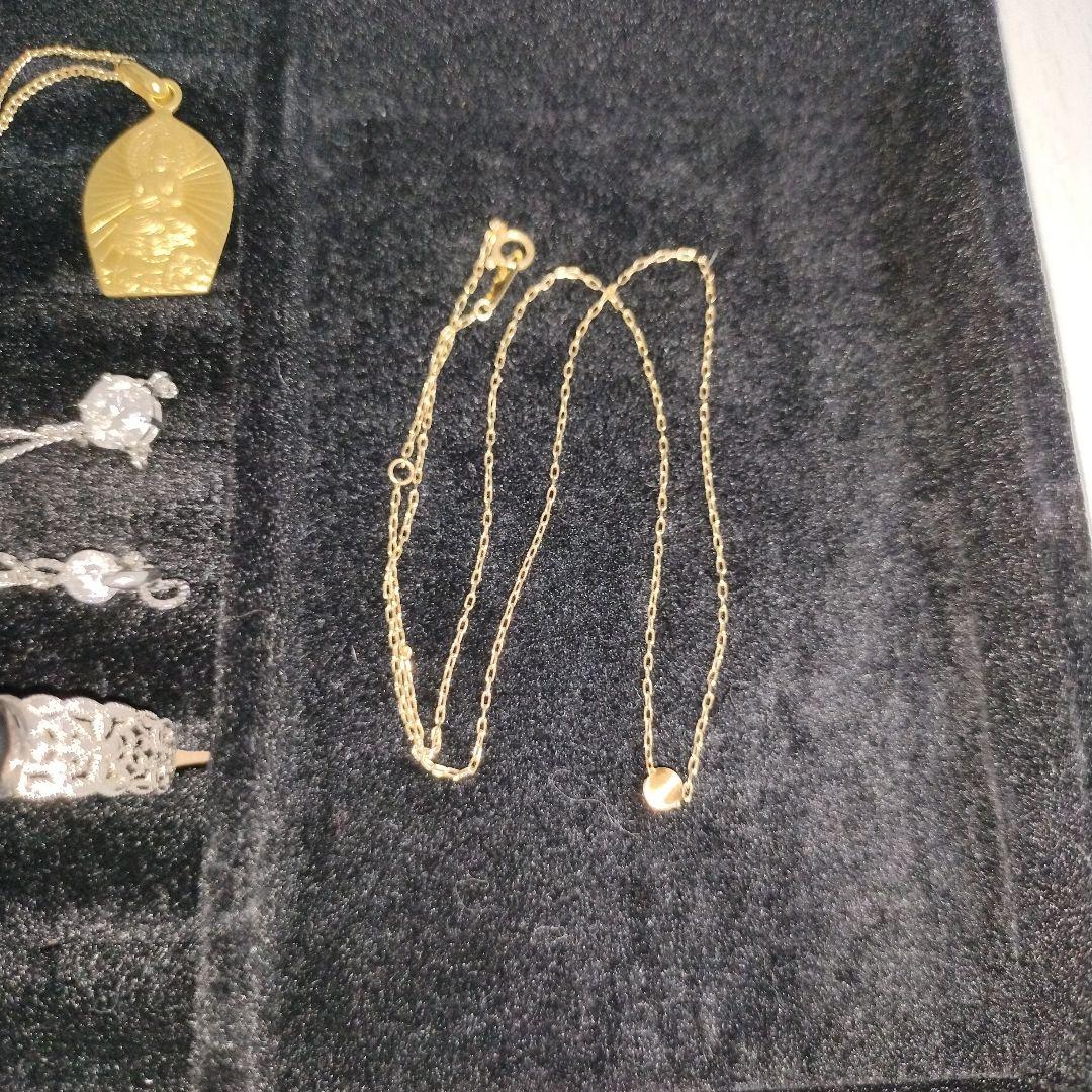 大特価!!」 K18 シルクカットボール ゴールドネックレス