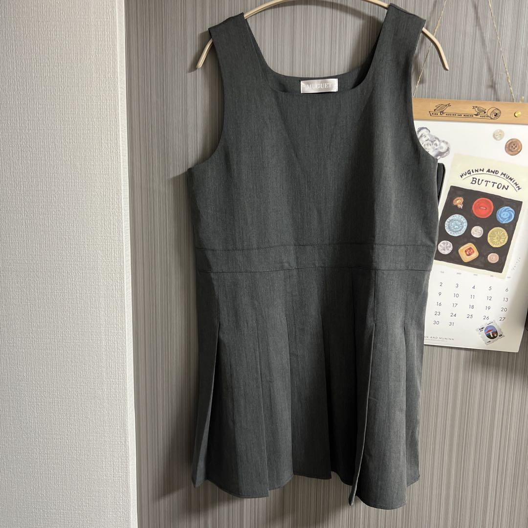 スカート muguet pleats mini op(CHACOAL)