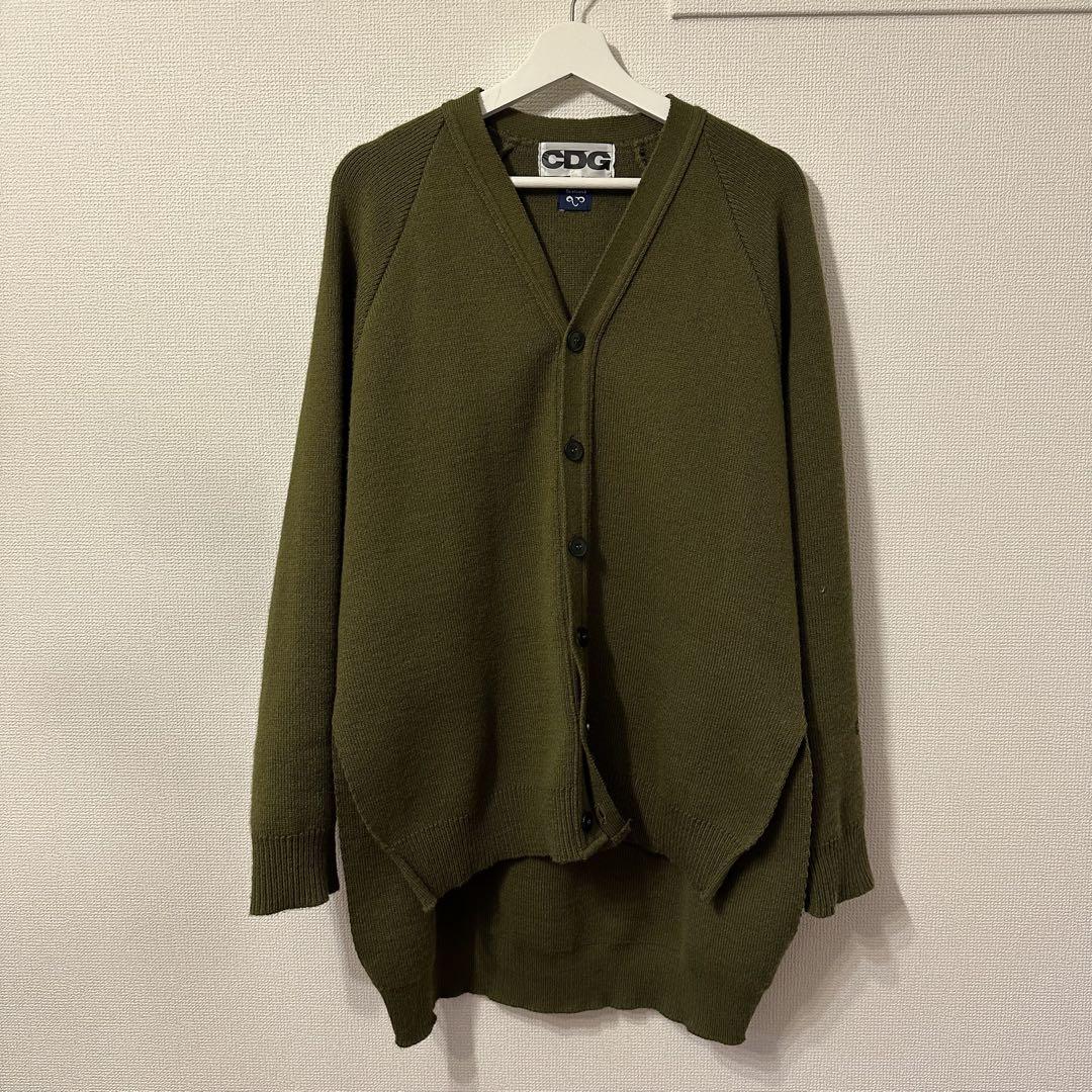 コムデギャルソン　CDG オリーブ カーディガン XXL
